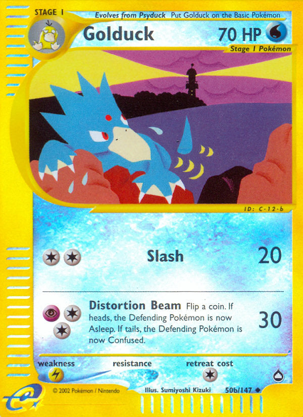 E-Series Aquapolis Golduck #50b/147 reverse holo